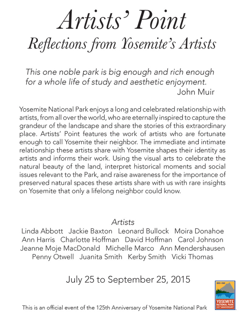 Artists' Point Exhibition 2015 text